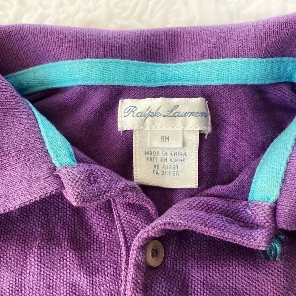 Ralph Lauren | Purple Cap Sleeve Polo (9 mos) 💜